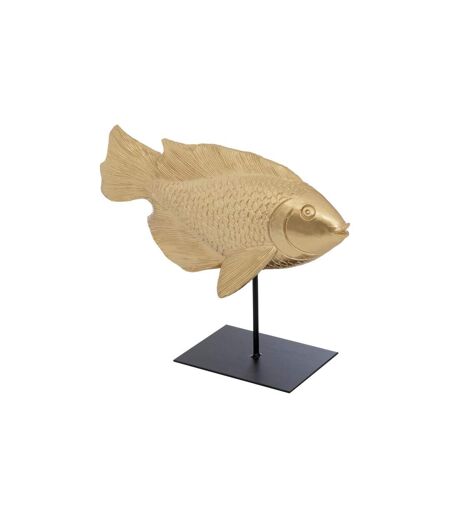Statuette Poisson en Résine Océane 25cm Doré