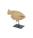 Statuette Poisson en Résine Océane 25cm Doré-1