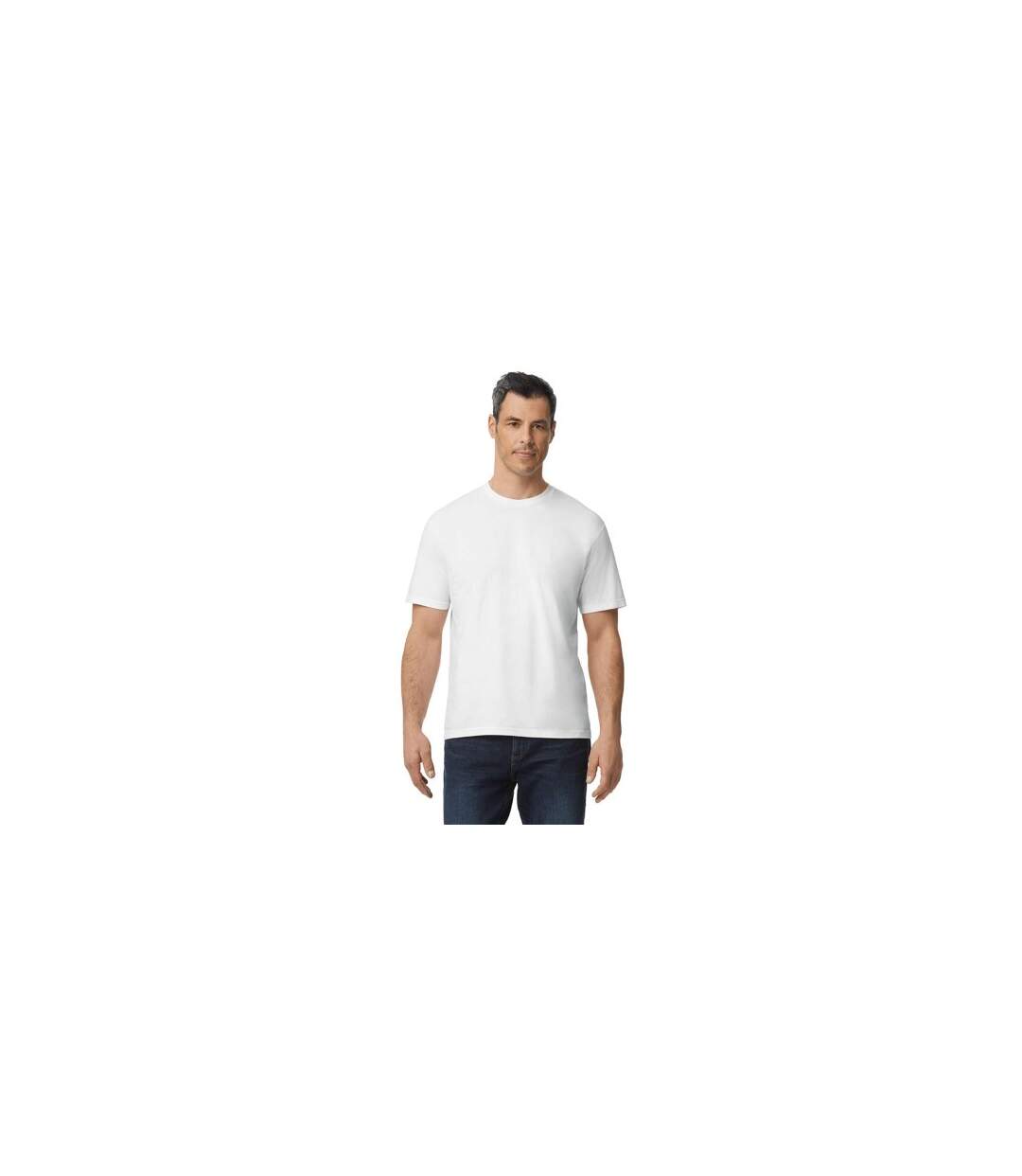 T-shirt Uni Manches Courtes Softstyle Homme Blanc Gildan-1