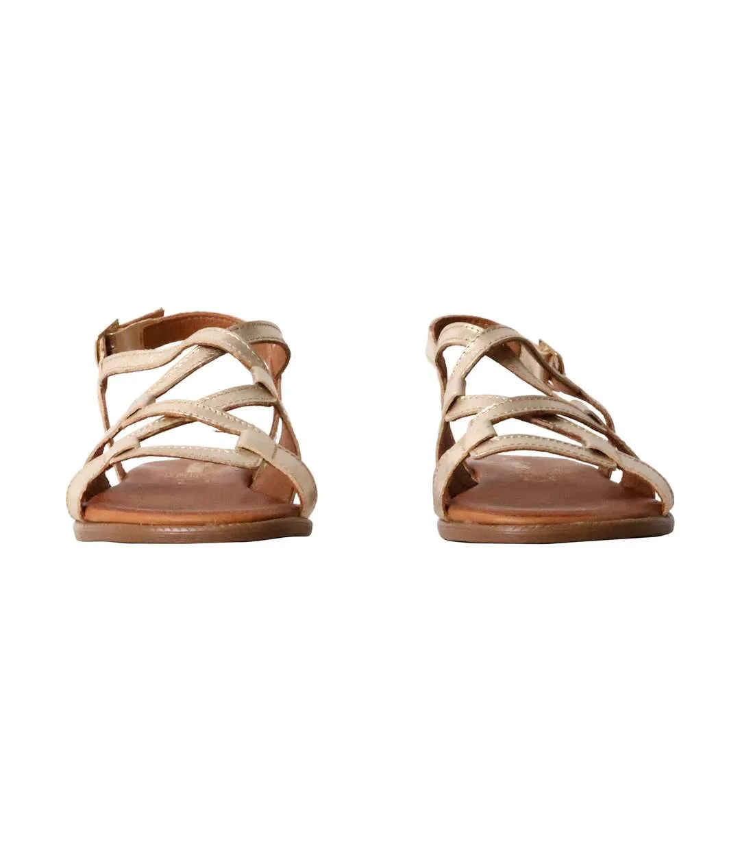 Sandales Plates Cuir The Divine Factory Alénoa-5
