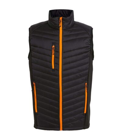 Mens Quilted Hybrid Gilet Black Orange Pop Regatta Professional