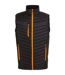 Mens Quilted Hybrid Gilet Black Orange Pop Regatta Professional-1