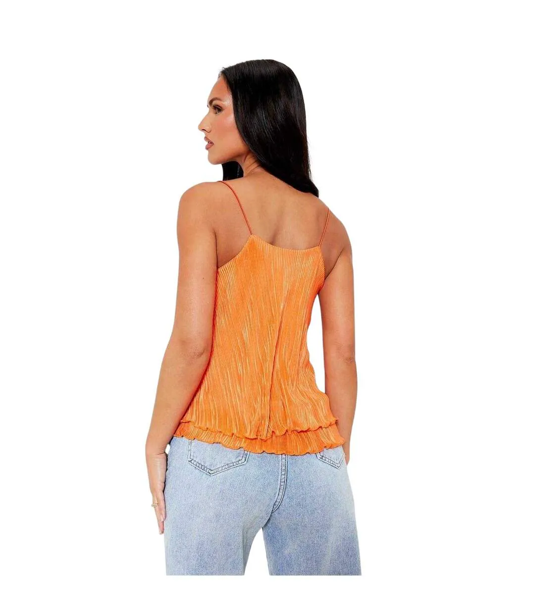 Débardeur Bretelles Fines Motif/style Superposé Femme Orange I Saw It First-3