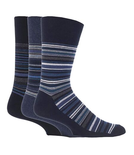 3 Pairs Mens Cotton Rich Everyday Socks Soft Top Flat Seam Comfort Socks
