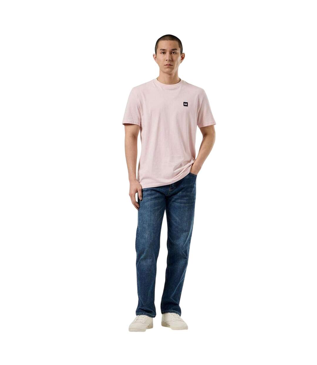 T-shirt Beach Badge Homme Vieux Rose Weekend Offender-4