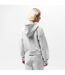 Womens/ladies Applique Logo Cotton Full Zip Hoodie Grey Couture-4