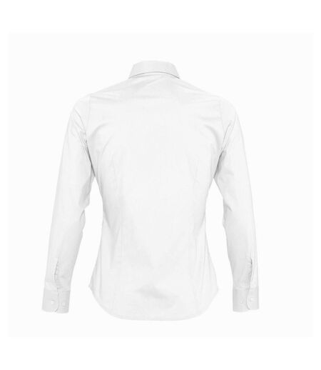 SOLS Womens/Ladies Eden Long Sleeve Fitted Work Shirt (White)