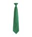 Unisex adult colours fashion plain clip-on tie one size emerald Premier