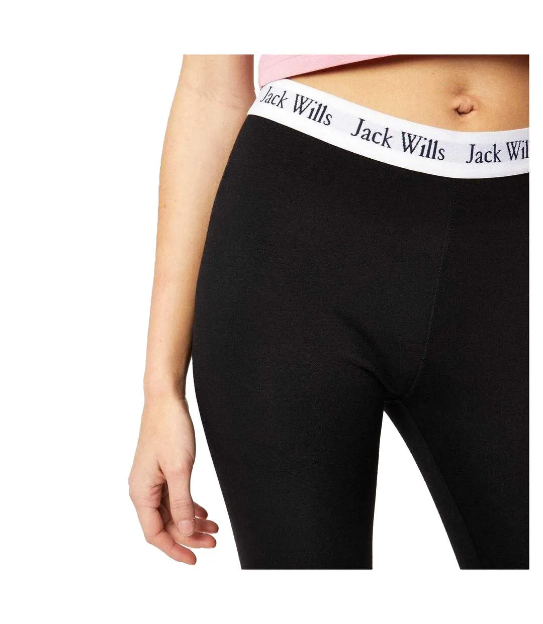 Legging Motif/style Logo Femme Noir Blanc Jack Wills-3