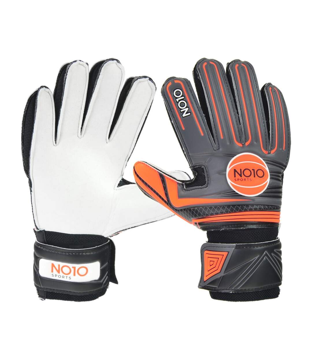 Gants De Gardien De But Adulte Gris Orange Blanc NO10-3