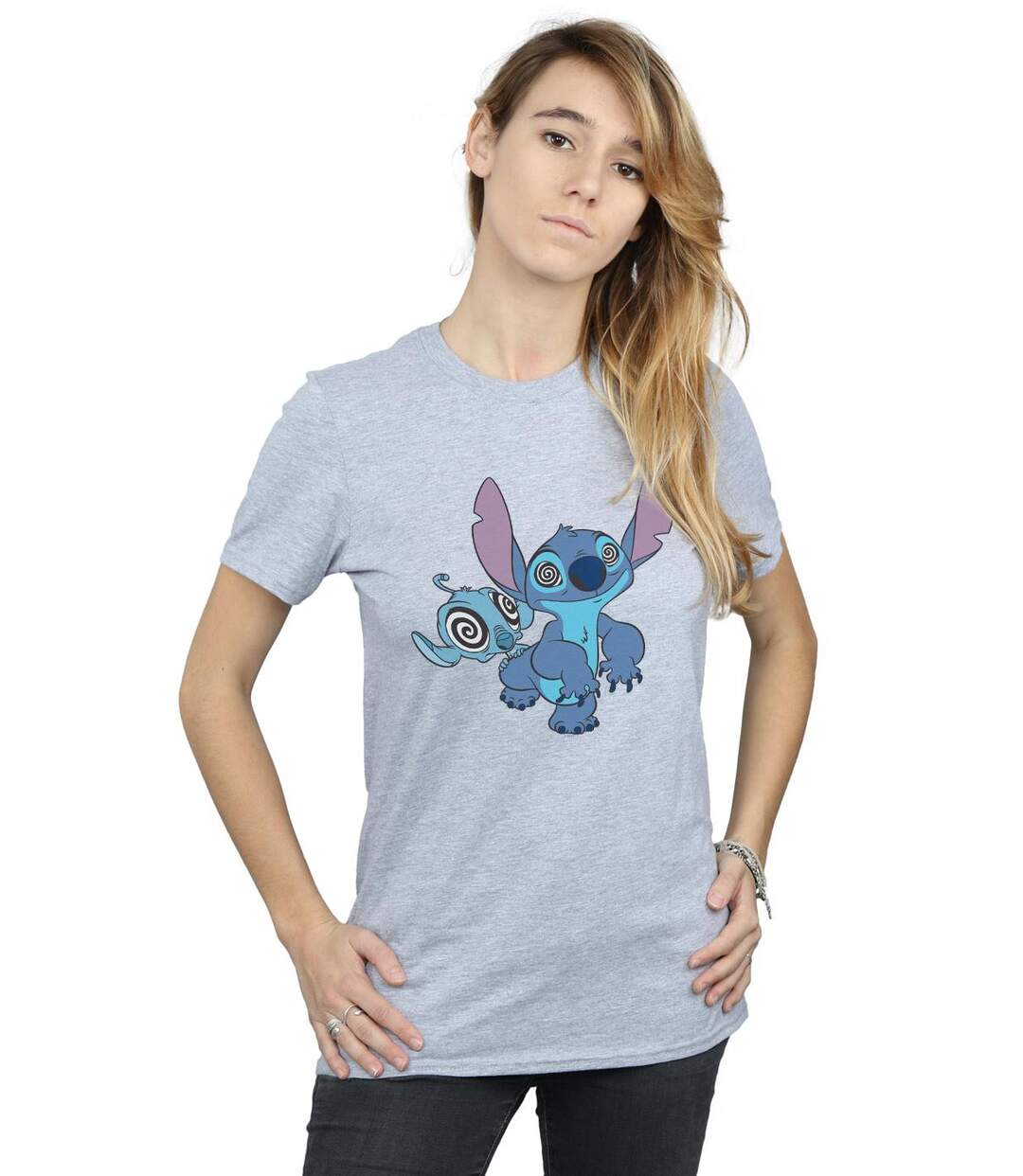 Disney - T-shirt LILO AND STITCH HYPNOTIZED - Femme (Gris chiné) - UTBI17240-2