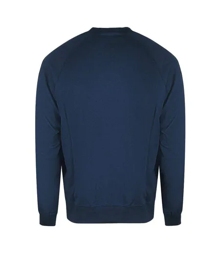 Mens Total Eclipse Distressed Logo Raglan Sweatshirt Blue Diesel