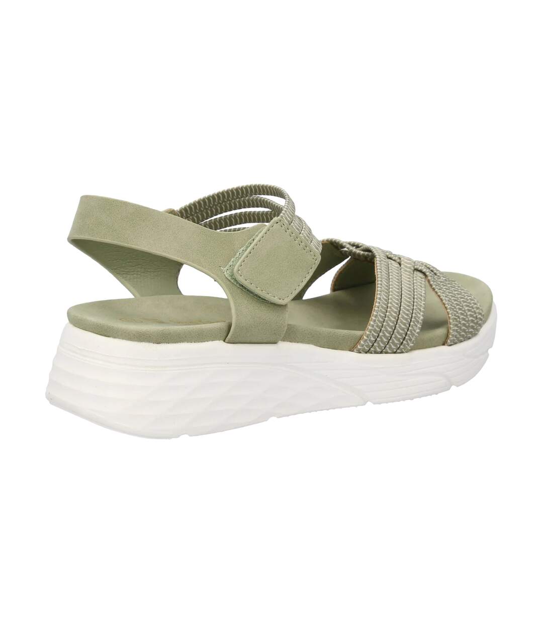 Womens/ladies Eletta Crossover Strap Sandals Sage Green Cipriata-2