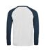 T-shirt Baseball Unlabeled Homme Blanc Bleu Foncé Tee Jays-3