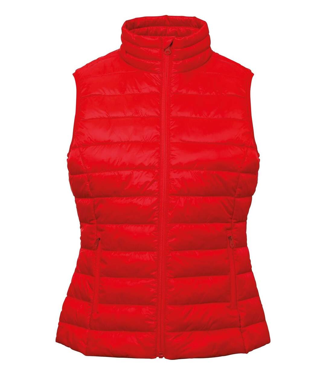 Gilet doudoune rembourré sans manches - femme - TS31F - rouge