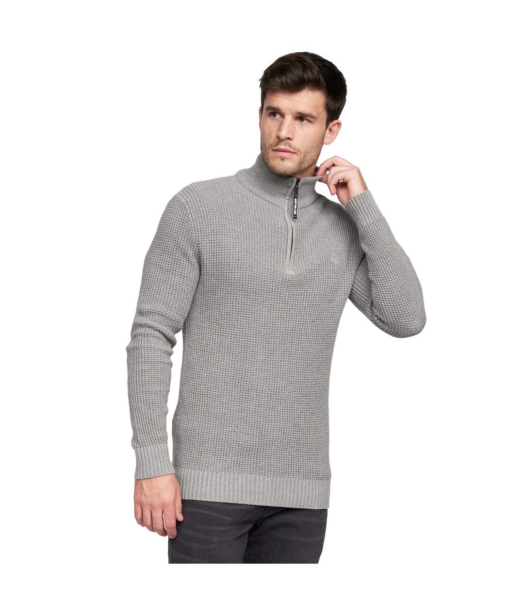 Pull firegards homme gris chiné Duck and Cover-1