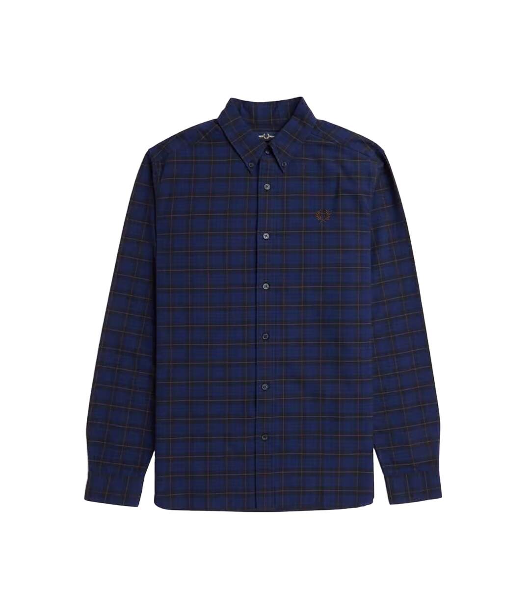 Chemise Manches Longues Motif/style Tartan Homme Bleu Marine Fred Perry-2