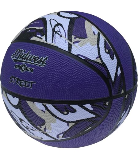 Ballon De Basket Street Taille 5 Violet Noir Gris Midwest
