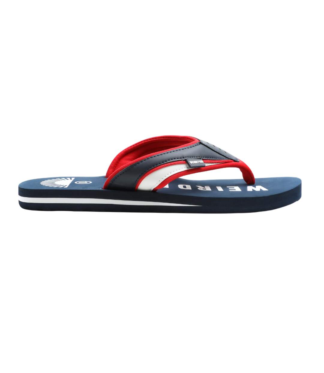 Mens columbia logo flip flops dark navy Weird Fish-3
