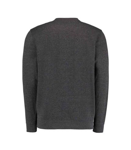 Mens klassic superwash 60c long-sleeved sweatshirt dark grey marl Kustom Kit