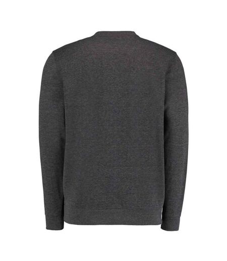 Mens klassic superwash 60c long-sleeved sweatshirt dark grey marl Kustom Kit