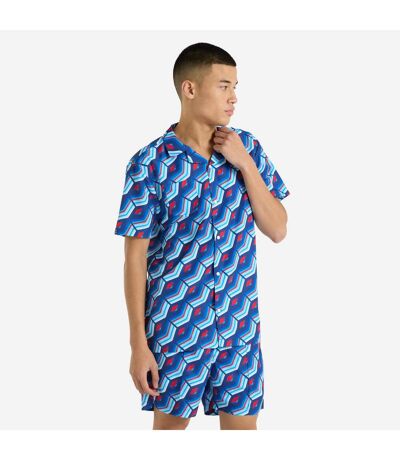 Umbro Mens Cabana Printed Shirt (Regal Blue/Multicolored)