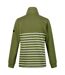 Regatta Womens/Ladies Camiola II Stripe Fleece Top (Green Fields/White) - UTRG7323