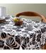 Nappe de Table Imprimée Twisted Lime 150x250cm Noir & Blanc-2