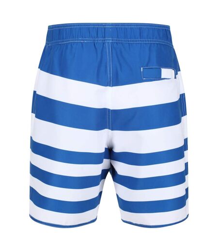 Regatta Mens Hamza Striped Swim Shorts (Lapis Blue)