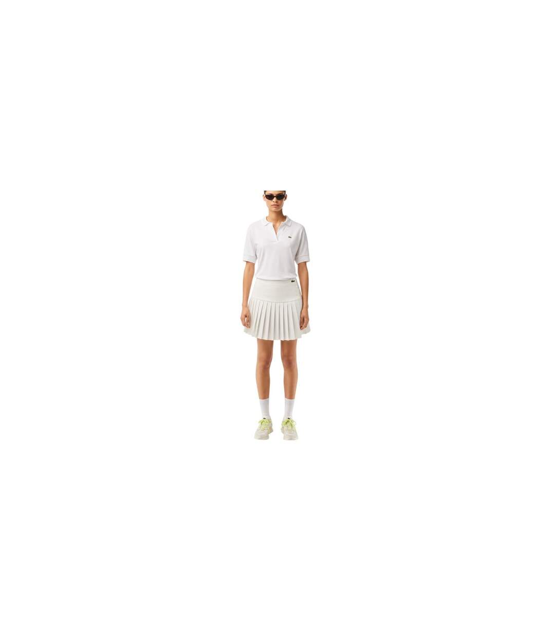 Polo Motif/style Logo Femme Blanc Lacoste-1