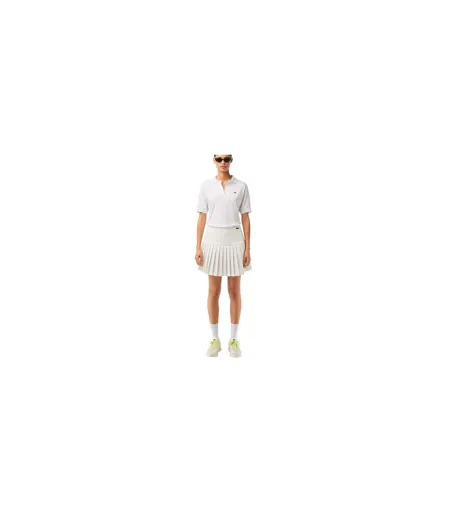Polo Motif/style Logo Femme Blanc Lacoste