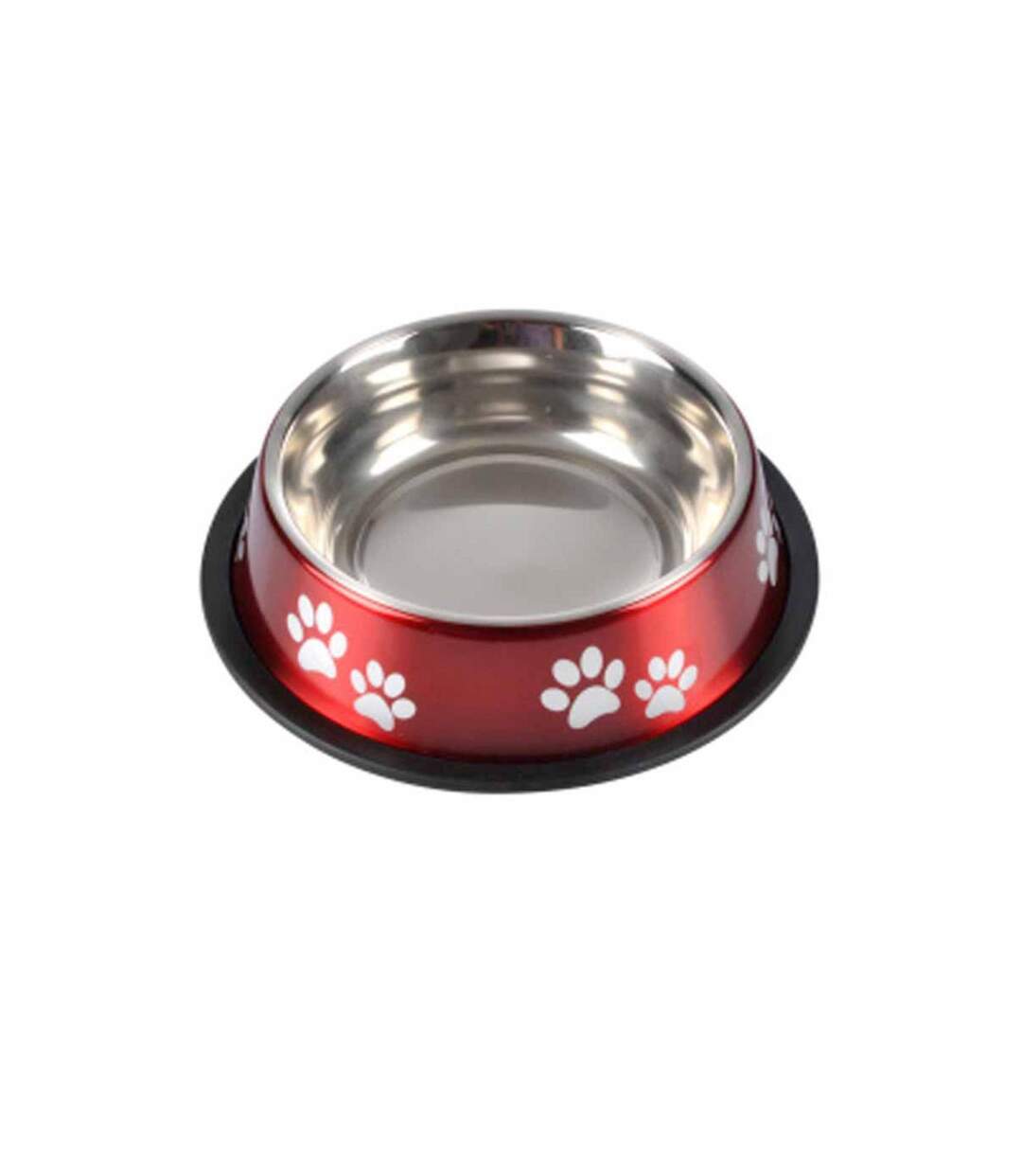 Gamelle Antidérapante Chien & Chat Pattes 21cm Rouge