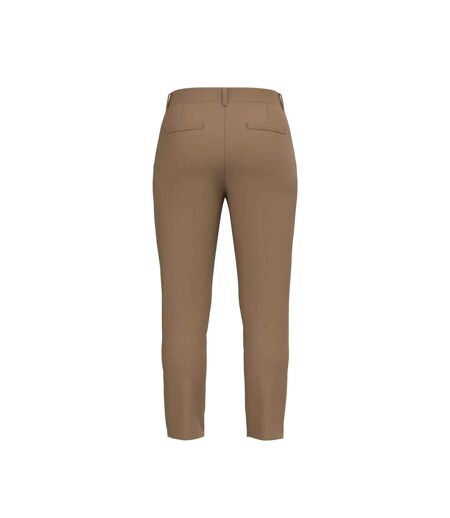 Womens/ladies Chino Trousers Dark Camel Native Spirit
