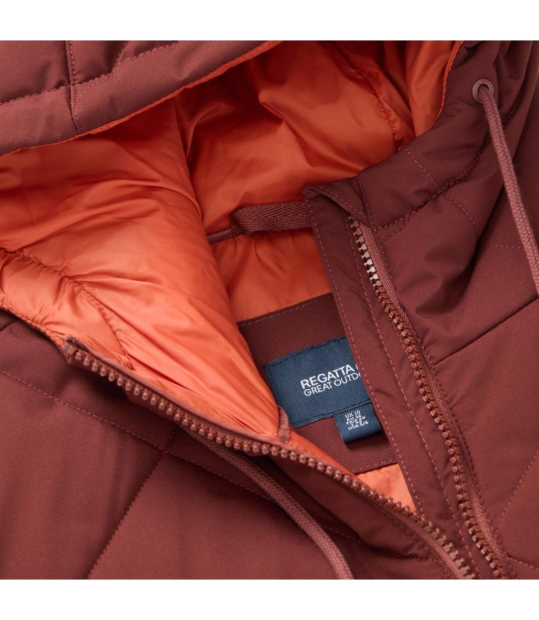 Doudoune Motif/style Matelassé Elryse Femme Marron Rouge Rouge Orange Regatta-4
