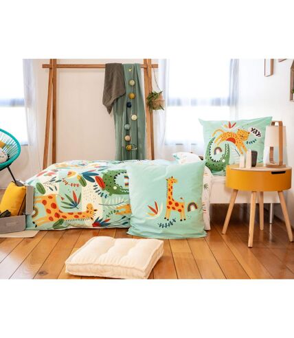 Parure de lit enfant Safari - 100% coton adouci 57 fils - 140 x 200 cm