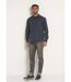 Chemise foncée coton détails contrastants-3