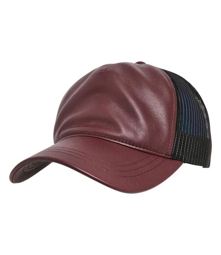 Flexfit by  mens trucker cap maroon/black Yupoong