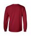 Gildan Mens Plain Crew Neck Ultra Cotton Long Sleeve T-Shirt (Cardinal)