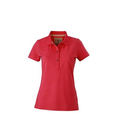 James and Nicholson Womens/Ladies Vintage Polo (Pink) - UTFU492