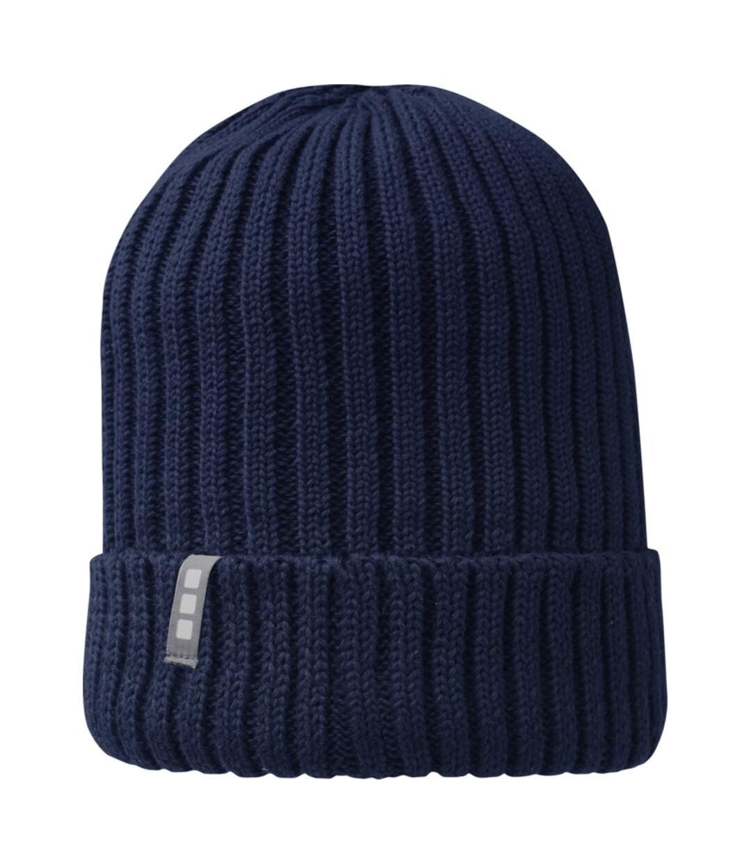 Unisex adult ives organic cotton beanie navy Elevate-1