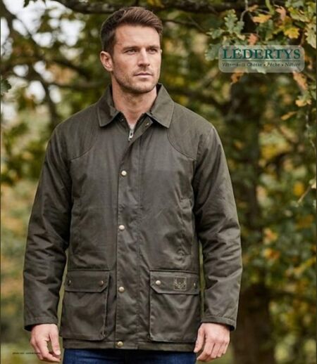 LEDERTYS LY0007 — Veste de chasse coton & polyester kaki : la robustesse tout-terrain avec carnier PVC