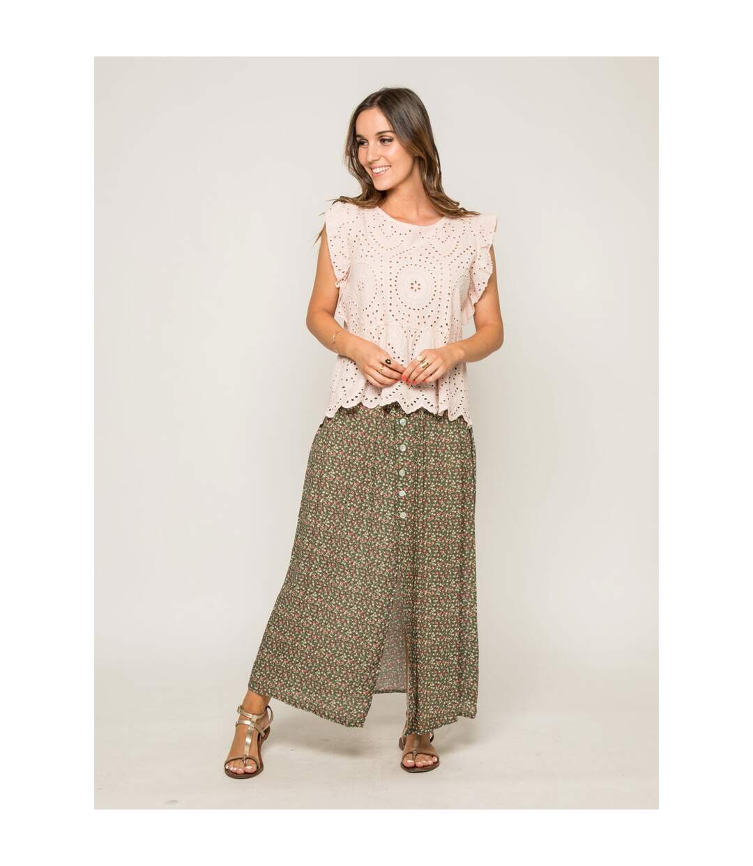 Top col rond broderies anglaises FOUE - Dona X Lisa-3
