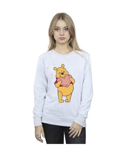Disney Sweatshirt Winnie The Pooh Heart Eyes Femme/Ladies (Gris sportif) - UTBI42975