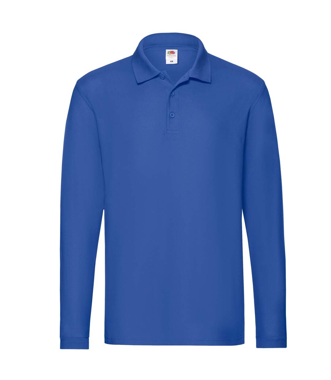 Mens premium pique long-sleeved polo shirt Fruit of the Loom