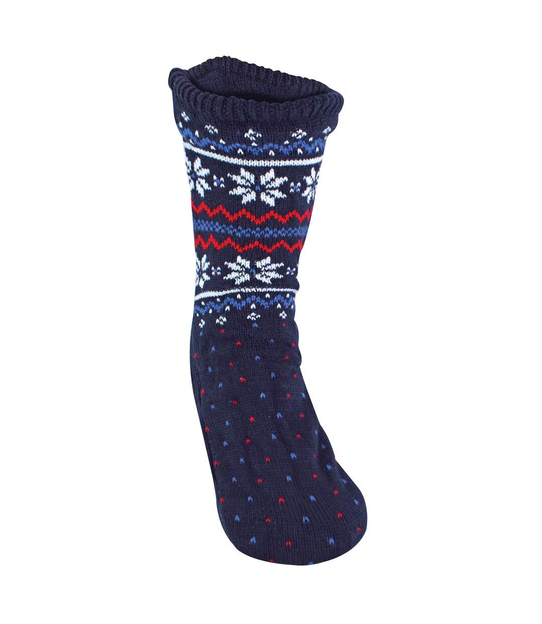 Mens Winter Warm Christmas Fairisle Pattern Bootie Socks-4