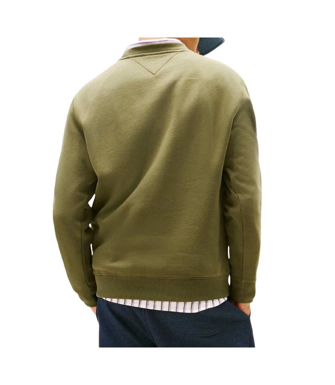 Sweat vert homme tommy hilfiger reg flag crews-2