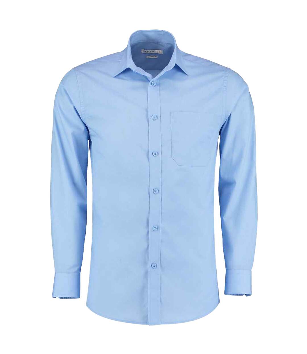 Chemise Manches Longues Homme Bleu Clair Kustom Kit-1