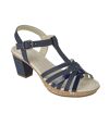 Cipriata Womens/Ladies Calvina Buckle Halter Back Crossover Sandals (Blue) - UTDF1739