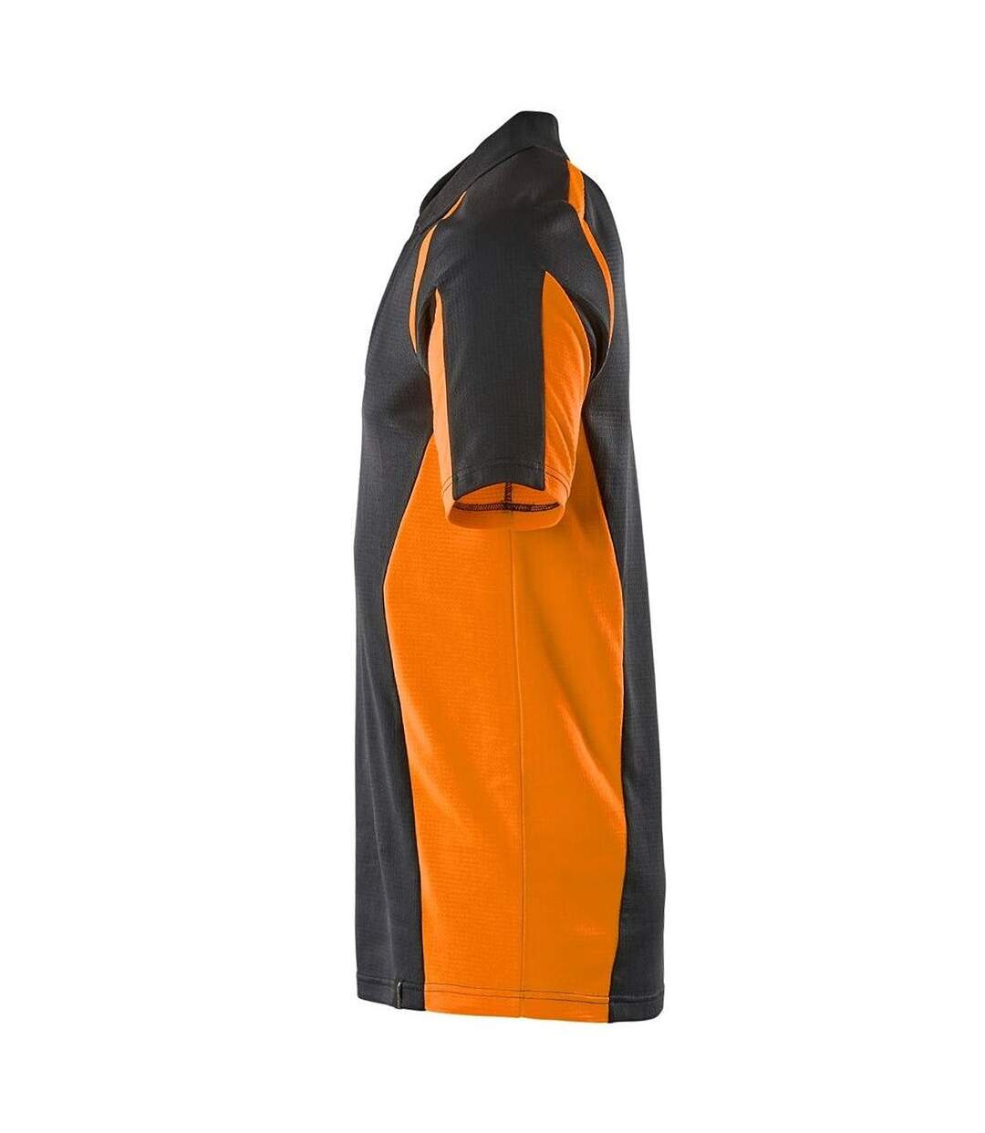 Mens Accelerate Safe Hi-vis Polo Shirt Dark Navy Orange Mascot-4