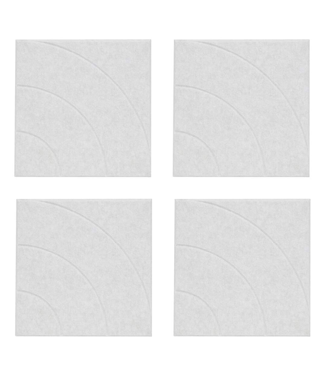 Lot de 4 Panneaux Déco Arche Feutrine 30x30cm Gris-1